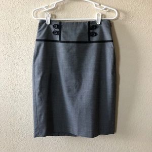 Women's Gray Business Casual Skirt